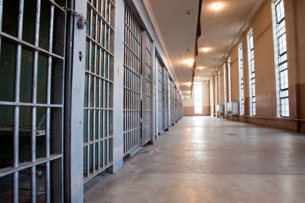 Hallway of prison cells