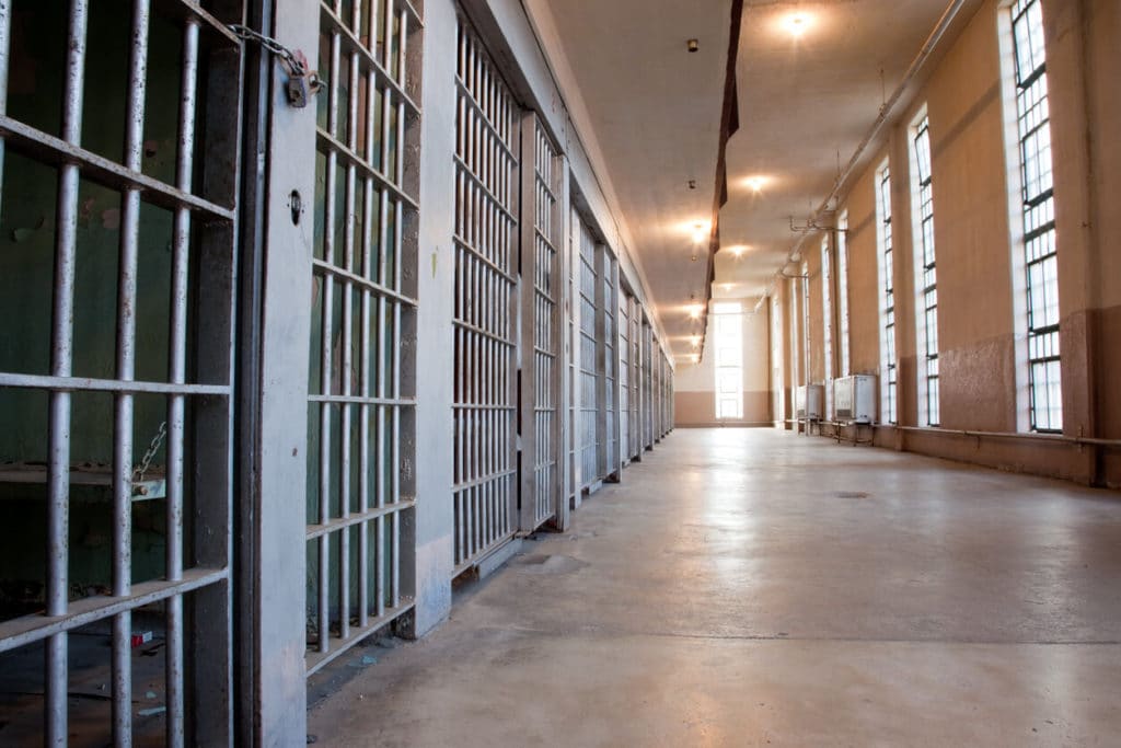 prison-cells Hallway of prison cells