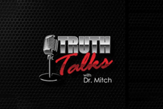 An image of a microphone. The text reads, "Truth Talks with Dr.Mitch."