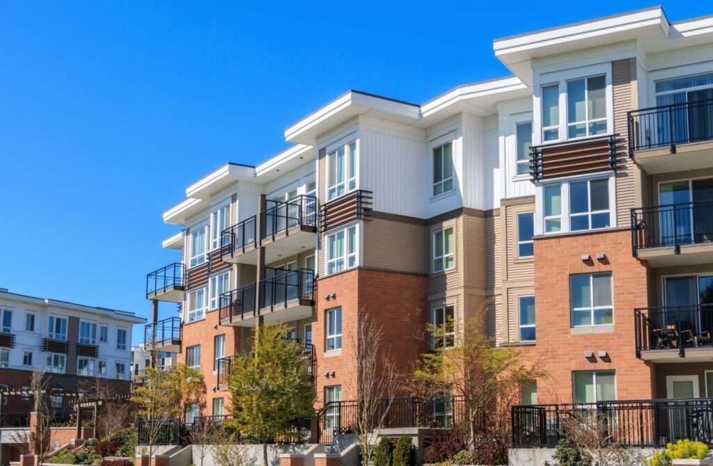 apartment building with balconies