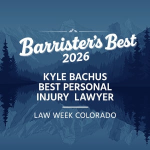 Law Week Colorado's Barrister's Best Kyle Bachus Best Personal Injury Lawyer.